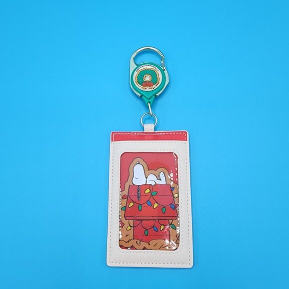 Loungefly Peanuts Snoopy Holiday Cookies Christmas Retractable Lanyard ID Holder - Picture 11 of 12